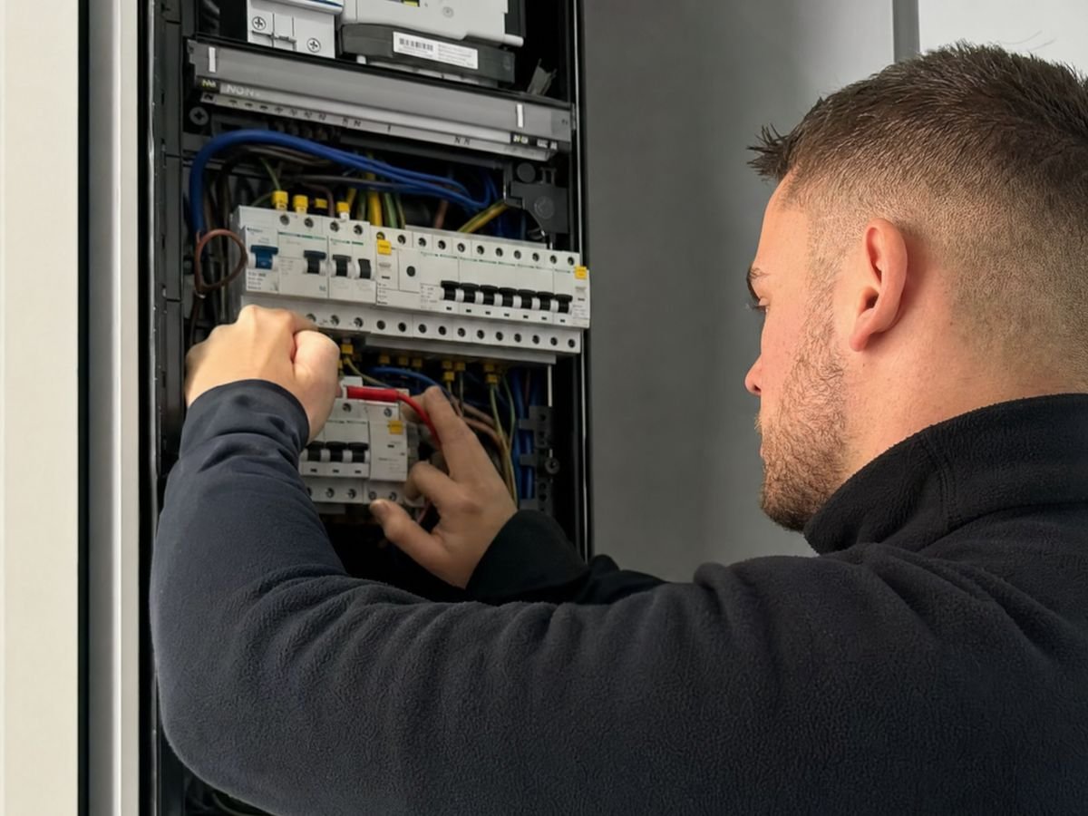 Elektricien aan het werk
